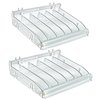 Azar Displays Adjustable Divider Bin Cosmetic Tray, Gravity Feed Hangs 104 Degrees from the Wall, Clear, 2-Pack 225899-DIVIDER-2PK